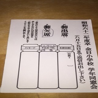 1988年度卒業 金目小学校同窓会
