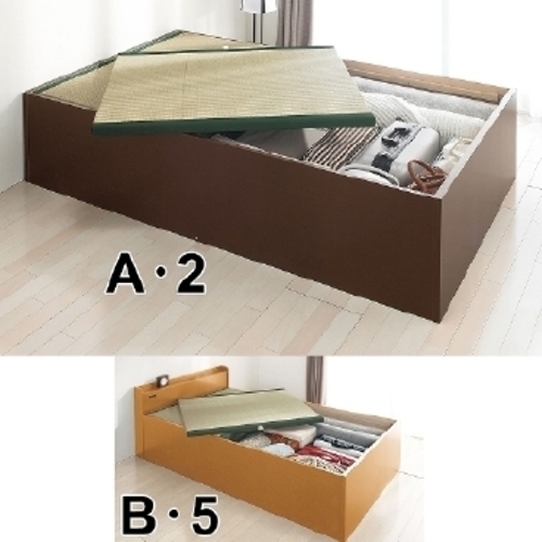 セミダブルの大容量収納型の畳ベッド