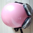交渉成立◆◆半帽タイプ　ゴーグル付きヘルメット　ピンクパール　◆◆