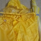 お取り置き中…学童用黄色の傘&黄色のカッパセット♪