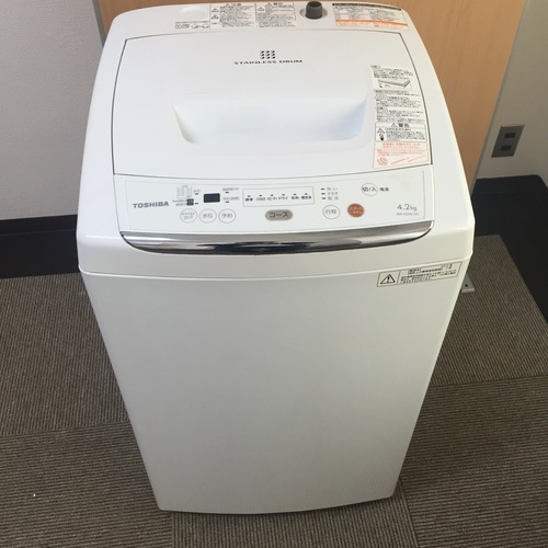 2012年製TOSHIBA全自動洗濯機   4.2kg 取扱説明書付き