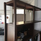 収納家具 レア 木目 頑丈 かっこいい シェルフ モダン