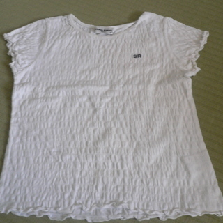 120　ソニアリキエル　白くしゅくしゅTシャツ　USED300円
