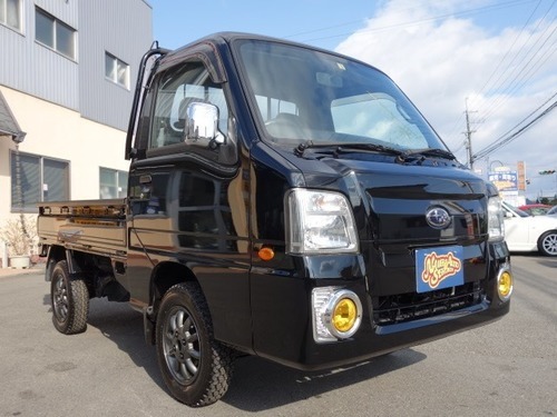 スバル サンバートラック 660 Tc スーパーチャージャー 三方開 4wdリフトアップデモカー ブラック トラック軽自動車 ナンバオートサービス 姫路のスバルの中古車 ジモティー