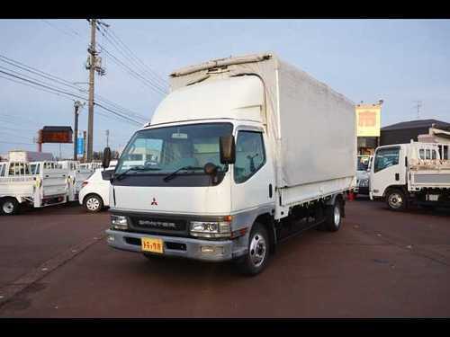 三菱 キャンター 2t 全低床 ワイドロング 手動幌ウイング 白 トラック トラック市 長岡店 長岡の三菱の中古車 ジモティー