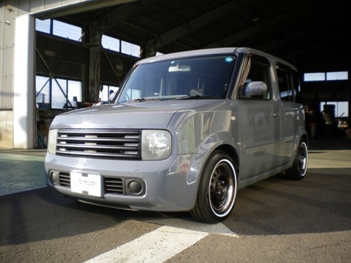 日産 キューブ 1 4 Sxローダウンホワイトリボンタイヤ付 グレー ハッチバック 有 宗形自動車 那須塩原のキューブの中古車 ジモティー