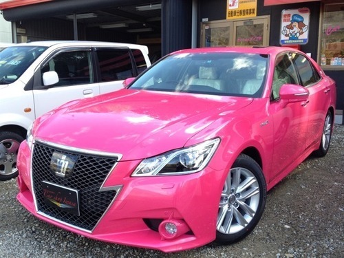 トヨタ クラウンアスリート ハイブリッド 2 5 G リボーン ピンク ピンク セダン カーショップ イワサ 神戸のトヨタの中古車 ジモティー