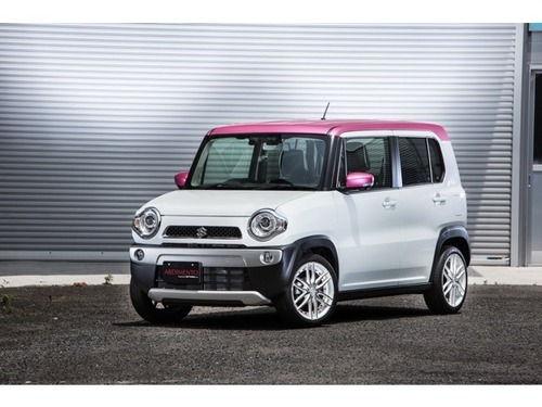 スズキ ハスラー 660 Gローダウン 新車コンプリ ト ラッピング ホワイトツートンピンク クロカン ｓｕｖ軽自動車 セルフトレーディング 八幡のスズキの中古車 ジモティー