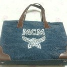 完売☆MCM  デニムバッグ ラインストーンロゴ☆