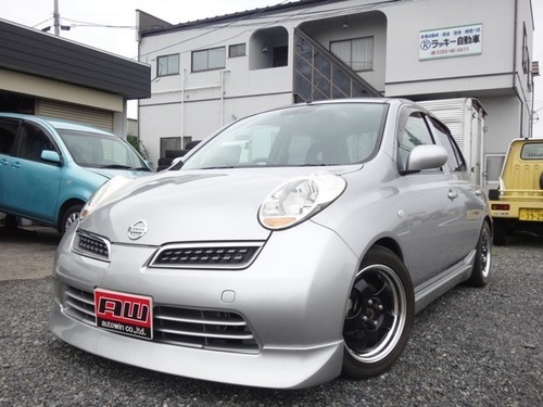 日産 マーチ 1 2 12s車高調 社外エアロ 15incaw シルバー ハッチバック オートウイン 松本のその他の中古車 ジモティー