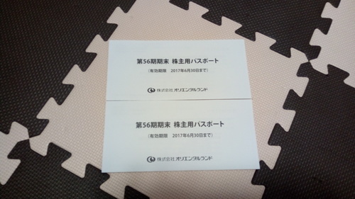 【送料無料】2017年6月期限 ディズニーリゾート株主優待券2枚セット