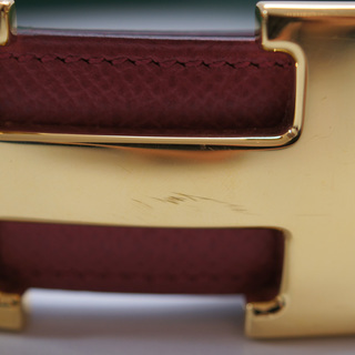 HERMES(エルメス)コンスタンスベルト　赤(レッド)×緑(グリーン)　#65　中古　ランク「A」