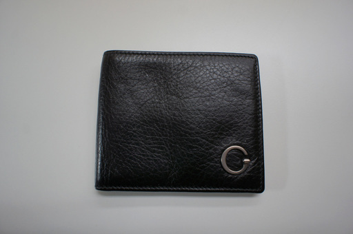 GUCCI(グッチ)二つ折りメンズ財布　アスコットG　型押しカーフ　未使用品