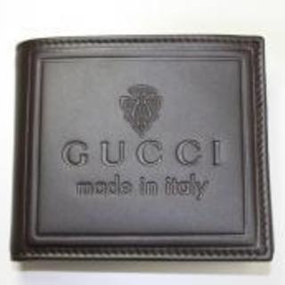 GUCCI(グッチ) 2つ折りメンズ財布 こげ茶 新品未使用 GUCCI(グッチ) 2つ折りメンズ財布 こげ茶 新品未使用