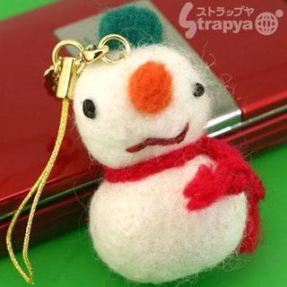 クリスマス携帯ストラップ(雪だるま)SP422
