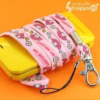 マイメロディ☆シンプル携帯ネックストラップ(ピンク)NS0133-3