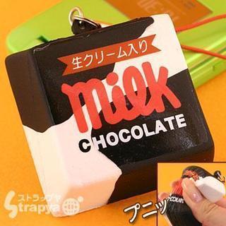 お菓子なチロルチョコ☆スクイーズマスコット携帯ストラップ（C柄/...