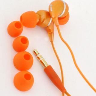 dropインナーフォン♪カラフルでドロップのようなイヤホン(オレンジ)