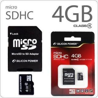 シリコンパワー microSDHCカードclass4(4GB)