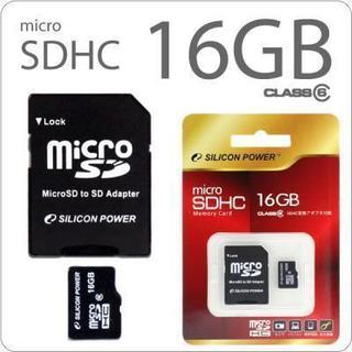 シリコンパワー microSDHCカードclass6(16GB)