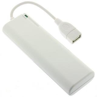 USBコネクタ付き電池式充電器 ホワイト