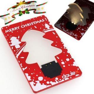 LEDでパッと明るいクリスマスツリー型カード DOULEX LE...