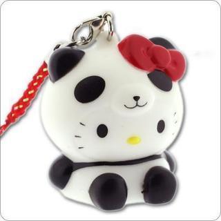 Hello Kittyぴかぴかマスコット パンダ 黒