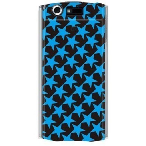 [予約][docomo MEDIAS N-04C専用] プリントケース クリアベース(スター/TYPE2 B)[納期約4週間前後]【SECOND SKIN/セカンドスキン】