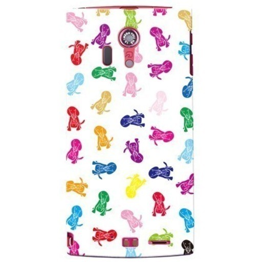 [予約][docomo ARROWS X LTE F-05D専用]全面プリントケース(Dogs ホワイト design by REVOLUTION OF THE MIND）[納期約4週間前後]