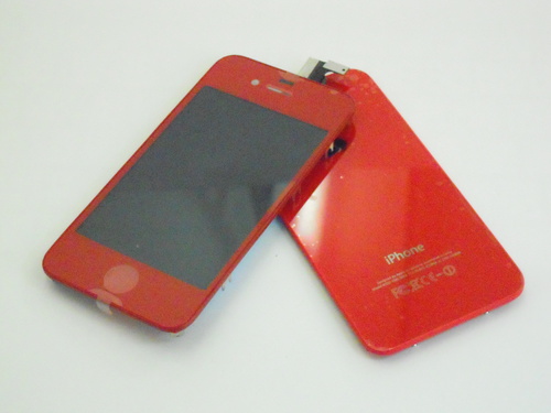 【終了】iphone4用　カスタムパーツ　ソリッドタイプ　レッド