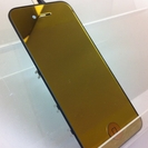 iphone4s　カスタムパーツ　ミラータイプ　シャンパンゴールド