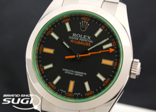 時計 ロレックス/ROLEX ミルガウス 116400GV　メンズ ブラック文字盤 中古品　保証付