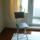 新品スチール水玉椅子折りたたみ式★JUNで購入。