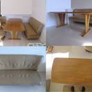 【終了】ダイニングセット４－６人用（テーブル、ベンチ、回転いす２脚）