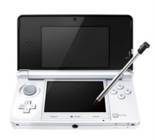 ニンテンドー３ＤＳ：アイスホワイト　(本体、充電台、ＡＲカード６枚、他５点付)