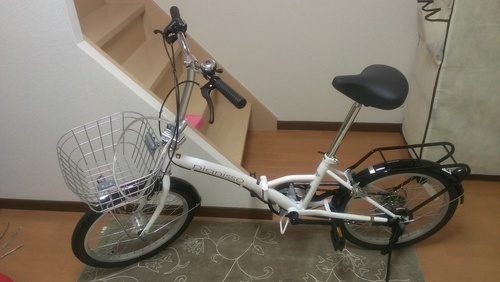 折りたたみ自転車 pianisso ２０インチ 白 美品