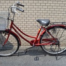 赤色の普通の自転車♩