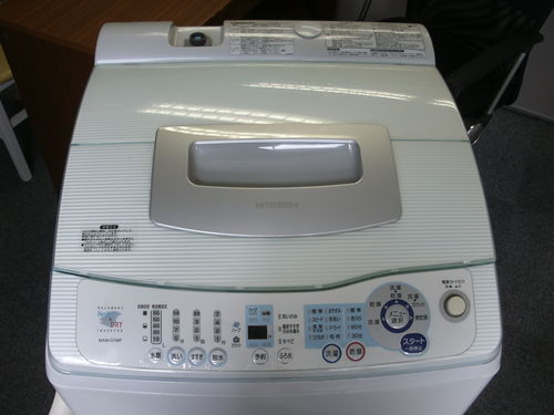 【値下げしました・都内２３区送料無料】荒川区　　三菱製全自動乾燥機能付き洗濯機　ＭＡＷ－Ｄ７ＷＰ－Ｗ　８０００円