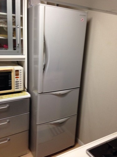 Nationalノンフロン3ドア冷蔵冷凍庫、大容量365L