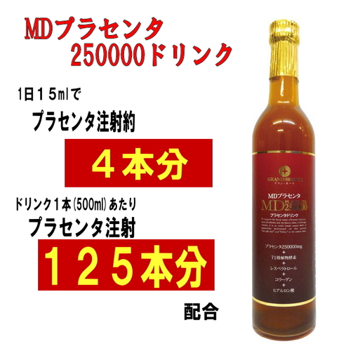 これ1本でOK!　オールインワン高濃度プラセンタドリンク　MDプラセンタ250000
