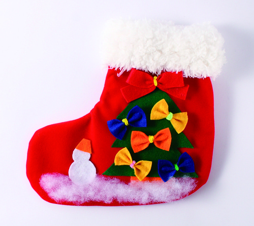 クリスマス靴下の工作キット　50個セット☆