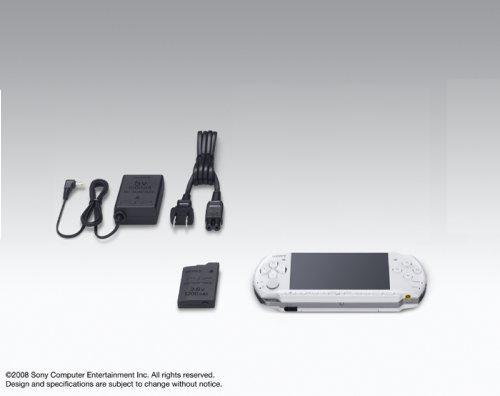 ソフト付き【配送可】PSP－3000　パールホワイト　人気ソフト5本つき！