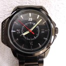 大型文字盤新品腕時計（黒色）