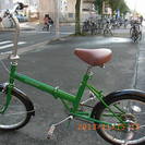 大阪の自転車出張修理店グッドサイクルがグリーン色の折畳み外装6段...