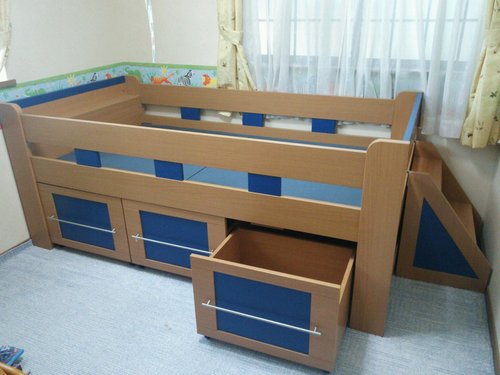 収納付きキッズベッド