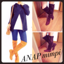 ANAP mimpi インソールブーツ ブラウン