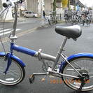 大阪の自転車出張修理店グッドサイクルが折畳み6段変速のブルーの中...