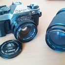 Canon AE-1 +35ミリレンズ+ Tokina 200ミ...