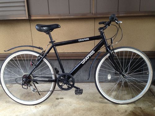 【販売済】【025】みんなの自転車屋　クロスバイク　26型　外装6段変速【9980円】