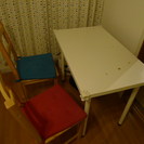 IKEA 3点セット(テーブル、椅子2脚)  